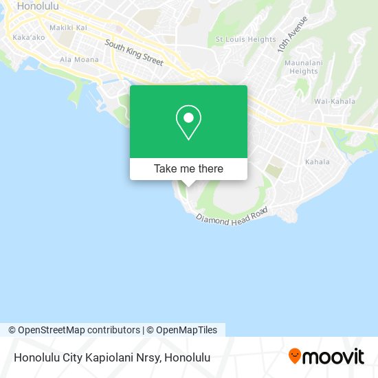 Mapa de Honolulu City Kapiolani Nrsy