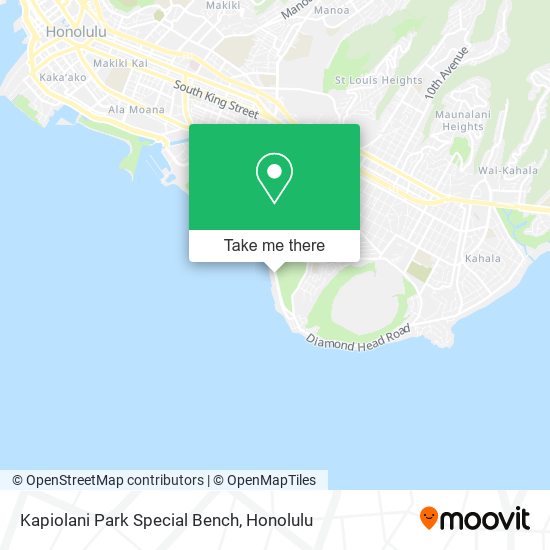 Mapa de Kapiolani Park Special Bench