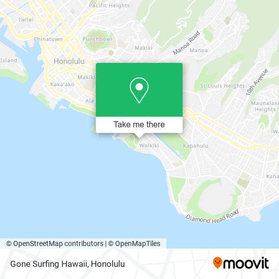 Gone Surfing Hawaii map