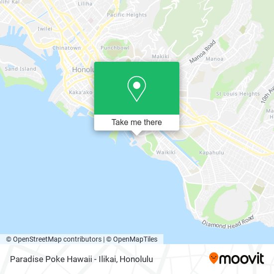 Mapa de Paradise Poke Hawaii - Ilikai