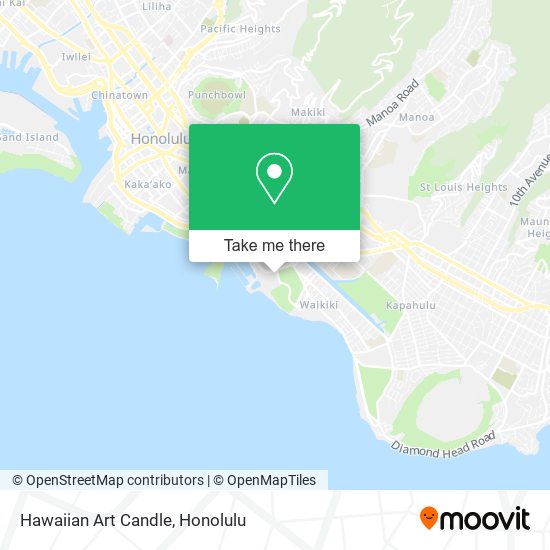 Hawaiian Art Candle map