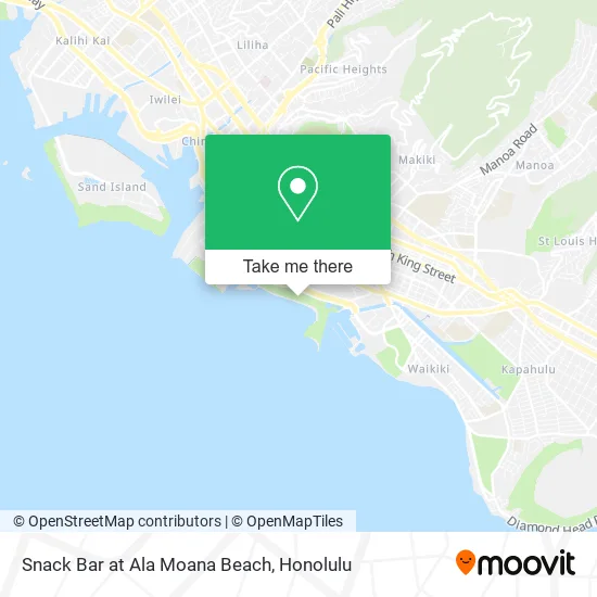 Snack Bar at Ala Moana Beach map