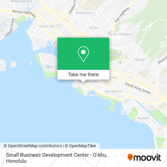 Small Business Development Center - O'Ahu map
