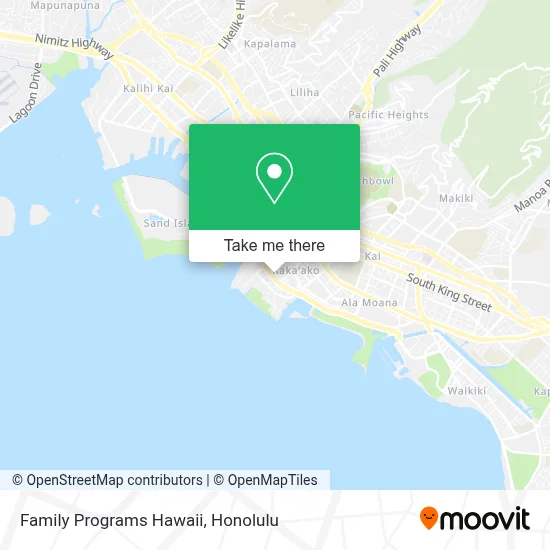 Family Programs Hawaii map