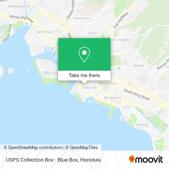 USPS Collection Box - Blue Box map