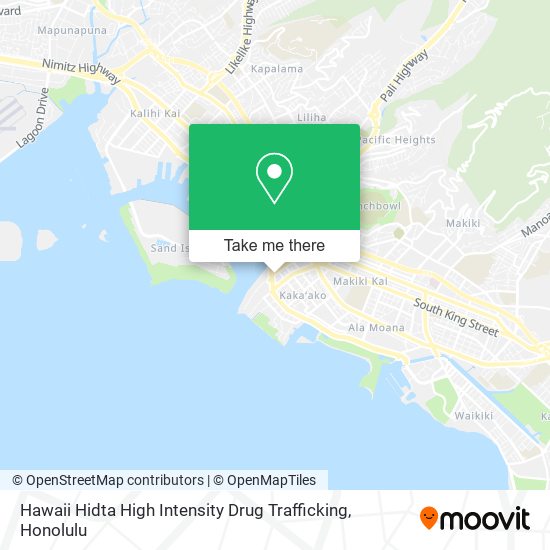 Mapa de Hawaii Hidta High Intensity Drug Trafficking