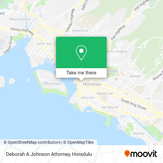 Deborah A Johnson Attorney map