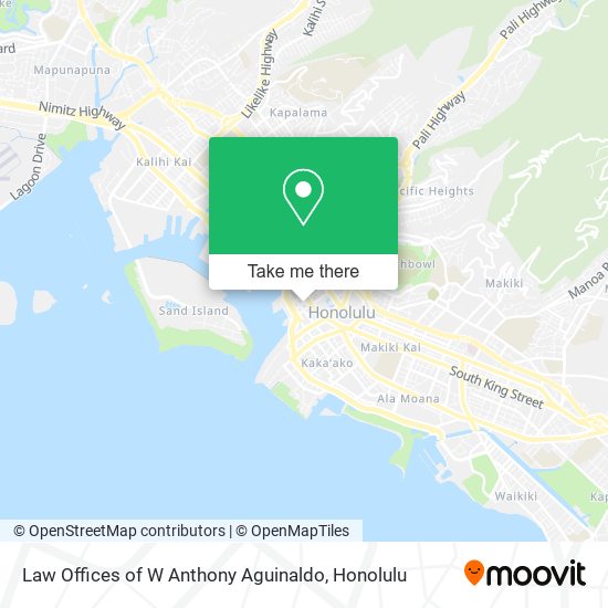 Law Offices of W Anthony Aguinaldo map