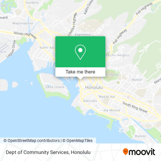 Mapa de Dept of Community Services
