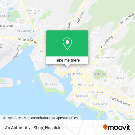 A's Automotive Shop map