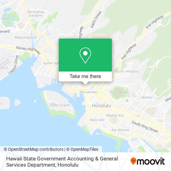 Hawaii State Government Accounting & General Services Department map