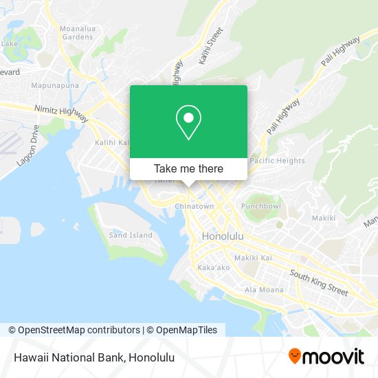 Hawaii National Bank map