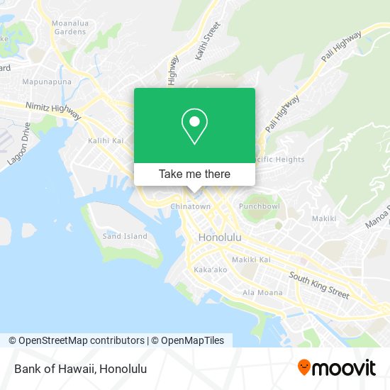 Bank of Hawaii map