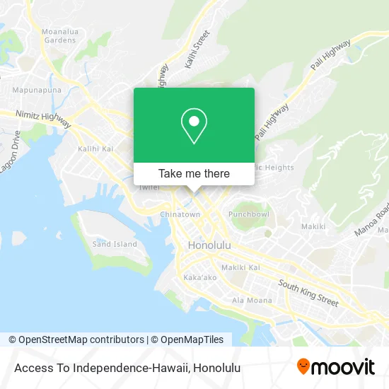 Access To Independence-Hawaii map