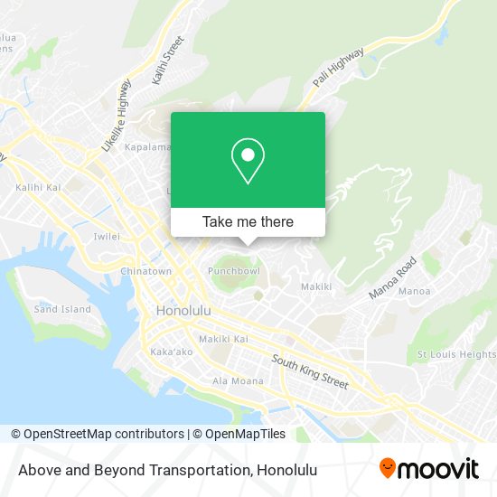 Above and Beyond Transportation map