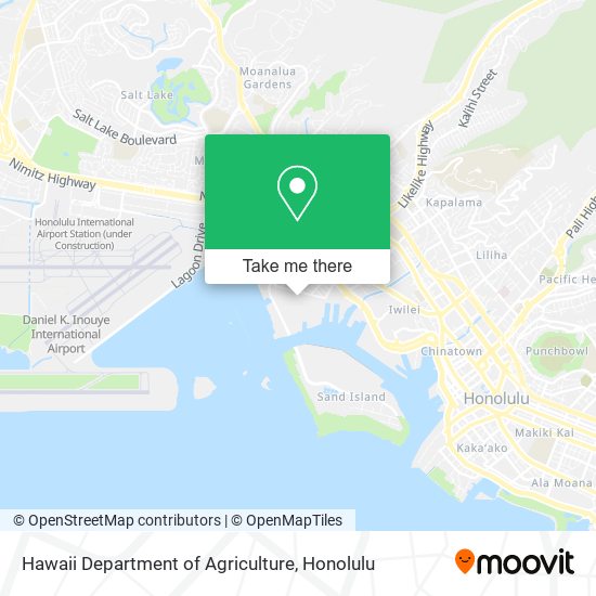 Mapa de Hawaii Department of Agriculture