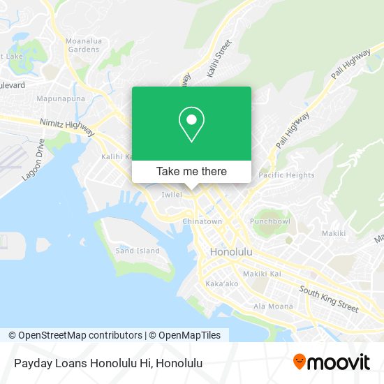 Payday Loans Honolulu Hi map