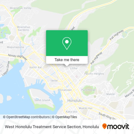 West Honolulu Treatment Service Section map