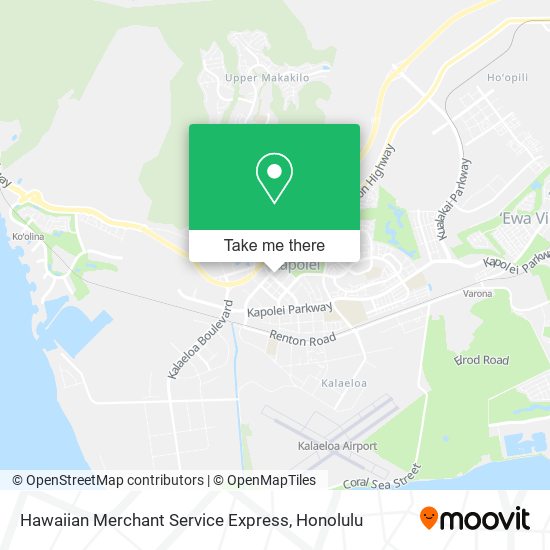 Mapa de Hawaiian Merchant Service Express