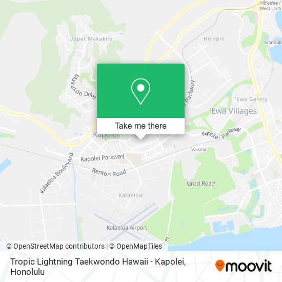 Mapa de Tropic Lightning Taekwondo Hawaii - Kapolei