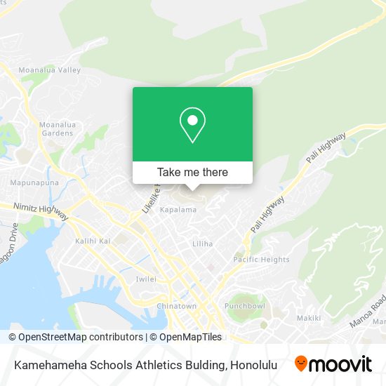 Kamehameha Schools Athletics Bulding map