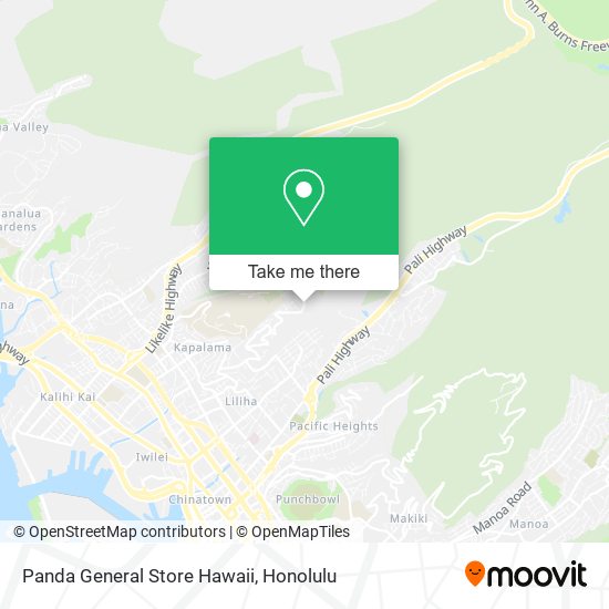 Panda General Store Hawaii map
