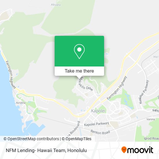 Mapa de NFM Lending- Hawaii Team