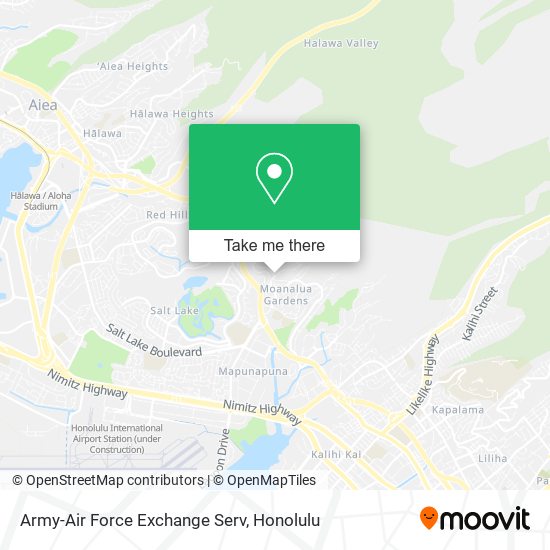 Mapa de Army-Air Force Exchange Serv