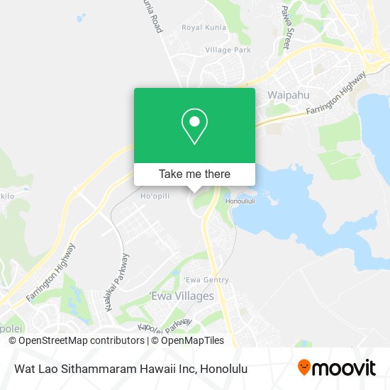 Wat Lao Sithammaram Hawaii Inc map