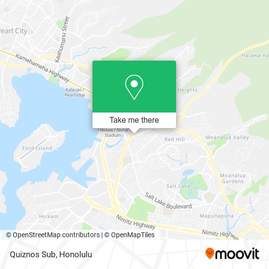 Quiznos Sub map