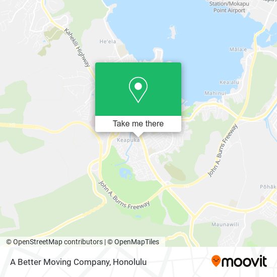 A Better Moving Company map