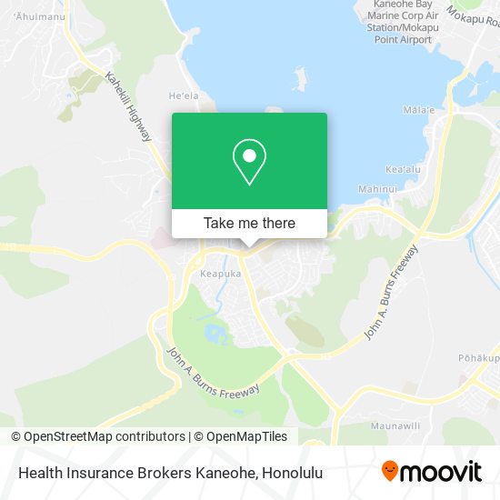 Health Insurance Brokers Kaneohe map