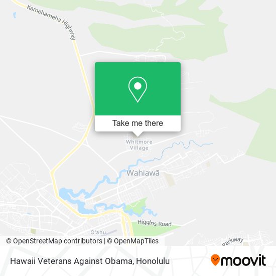 Mapa de Hawaii Veterans Against Obama