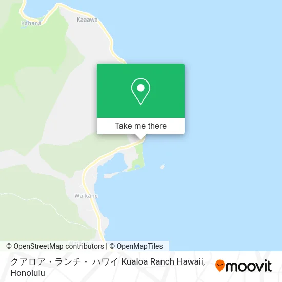 クアロア・ランチ・ ハワイ Kualoa Ranch Hawaii map