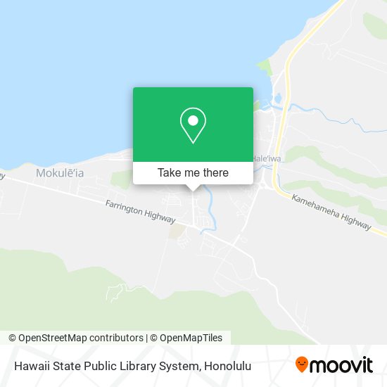 Hawaii State Public Library System map
