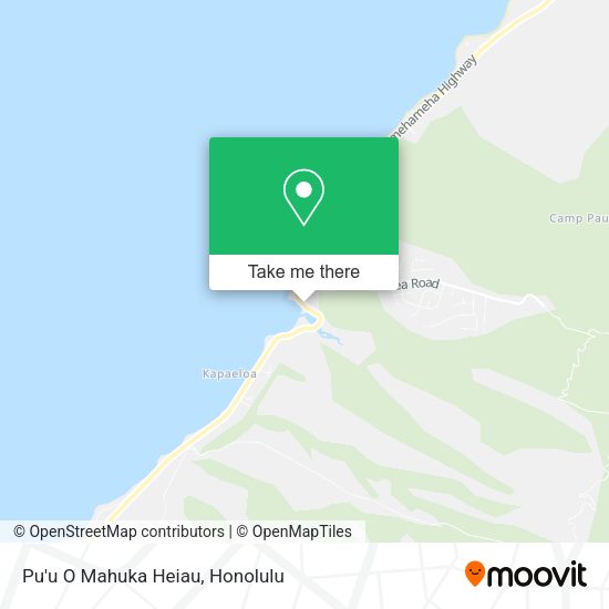 Mapa de Pu'u O Mahuka Heiau