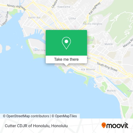 Cutter CDJR of Honolulu map