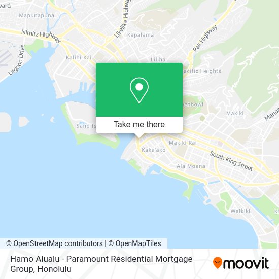 Mapa de Hamo Alualu - Paramount Residential Mortgage Group