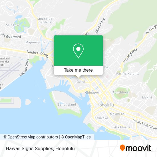 Hawaii Signs Supplies map