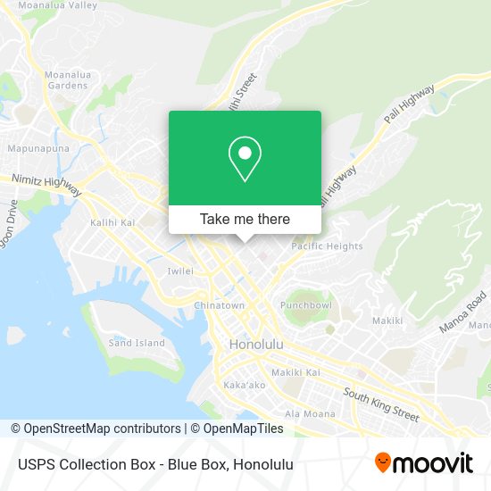 USPS Collection Box - Blue Box map