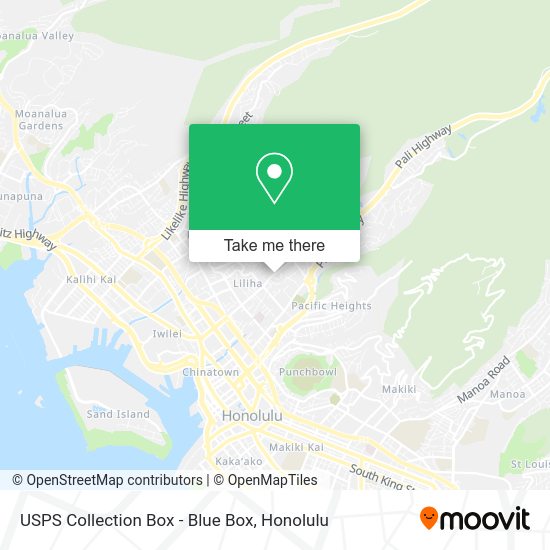 USPS Collection Box - Blue Box map