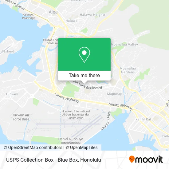 Mapa de USPS Collection Box - Blue Box