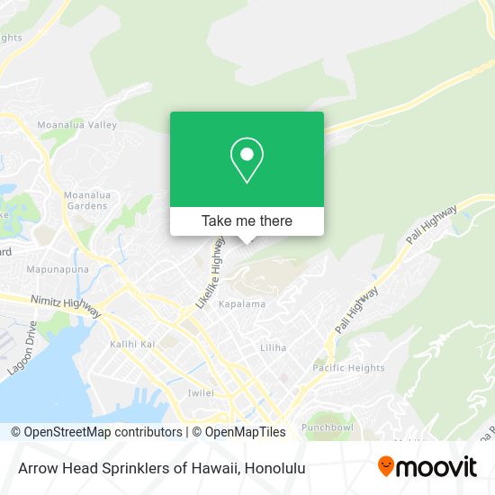 Arrow Head Sprinklers of Hawaii map