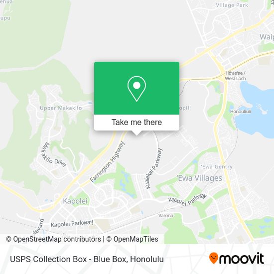 Mapa de USPS Collection Box - Blue Box