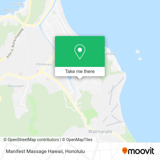 Manifest Massage Hawaii map