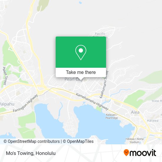 Mo's Towing map