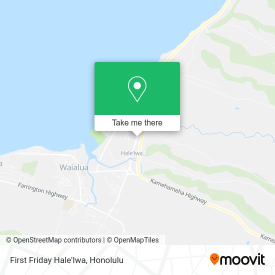 First Friday Hale'Iwa map