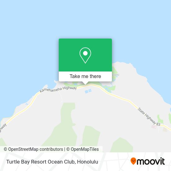Turtle Bay Resort Ocean Club map