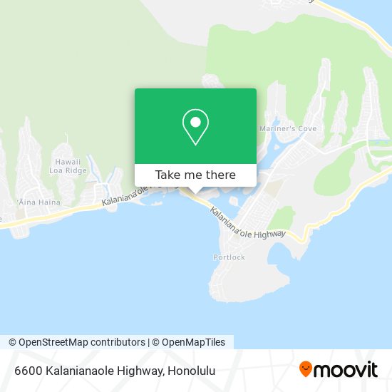 6600 Kalanianaole Highway map