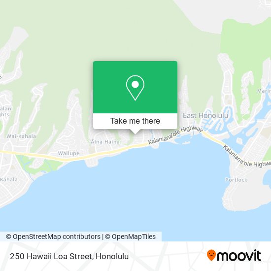 250 Hawaii Loa Street map